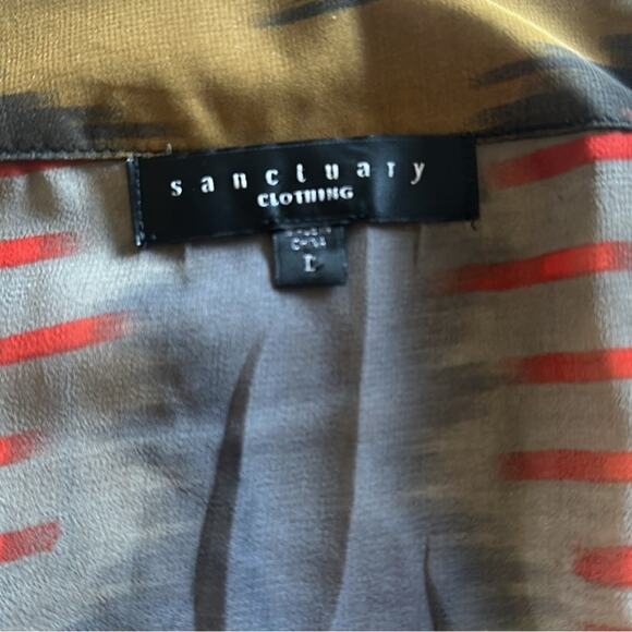 Sanctuary Ombre Sequin Embellished Sheer Sleeveless Blouse Size L - Picture 5 of 7